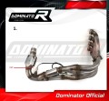 decat tłumik środkowy DOMINATOR Mid Pipe pasujący do motocykla CBR 1000RR 2004 - 2007 2