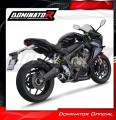 complete exhaust system with muffler DOMINATOR Full System GP BLACK fits to Honda CB 650 R 2019  2023