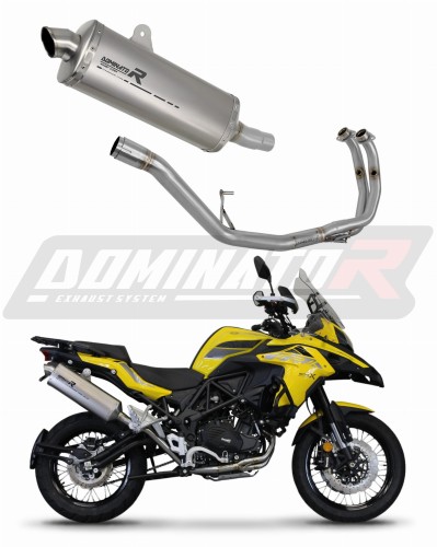 complete exhaust system with muffler DOMINATOR Full System titanium P7 fits to Benelli TRK 502 X 2018  2021 5
