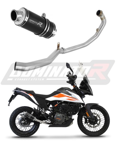 complete exhaust system with muffler DOMINATOR Full System GP1 BLACK fits to KTM 390 Adventure 2020  2023 5