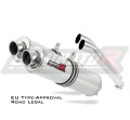 exhaust muffler DOMINATOR homologated road legal ROUND fits to DL 1000 VSTROM 2002  2012 3