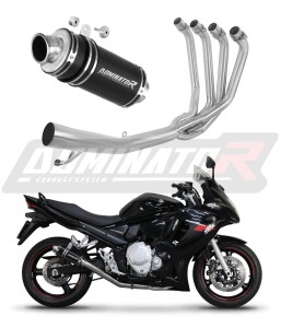 Suzuki GSXF 650 2007 - 2016 Full Exhaust System Collector Silencer GP1 BLACK + dB killer