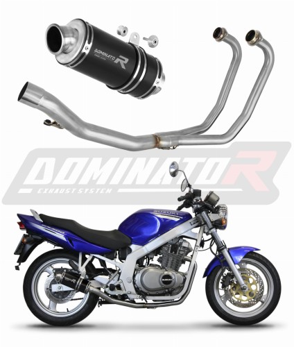 complete exhaust system with muffler DOMINATOR Full System GP1 BLACK fits to Suzuki GS 500F 2004  2014 7