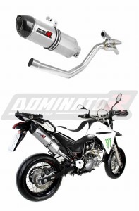 Yamaha XT 660 X 2004 - 2016 side manifold 2 in 1 Exhaust Silencer Muffler HP1 + dB killer medium