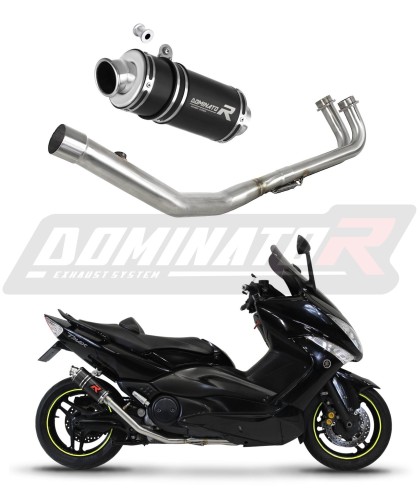 complete exhaust system with muffler DOMINATOR Full System GP1 BLACK fits to Yamaha TMAX 500 2008  2011 6