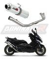 complete exhaust system with muffler DOMINATOR Full System ROUND fits to Yamaha TMAX 500 2008  2011 6