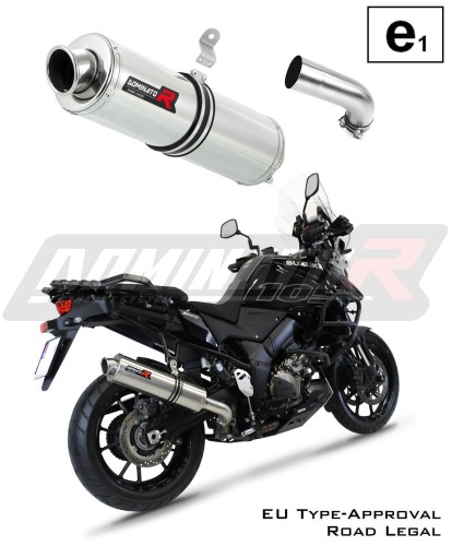 exhaust muffler DOMINATOR homologated road legal ROUND fits to Suzuki DL 1050 VStrom / XT 2020  2024 7
