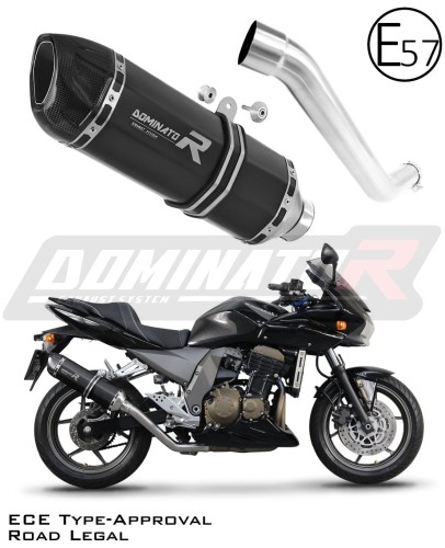 exhaust muffler DOMINATOR homologated road legal HP1 BLACK fits to Kawasaki Z750 2004  2006 6