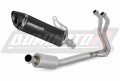 kompletny układ wydechowy z tłumikiem DOMINATOR Full System HP8 CZARNY pasujący do motocykla Kawasaki Z400 2018 - 2023