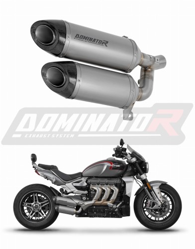 exhaust muffler DOMINATOR titanium HP8 fits to TRIUMPH ROCKET 3 GT 2019  2024