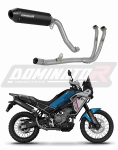 CF MOTO 450 MT 2024 Full Exhaust System Collector Silencer MX2 BLACK + dB killer