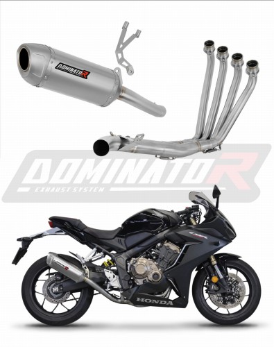complete exhaust system with muffler DOMINATOR Full System S6 fits to Honda CB 650 R 2019  2023