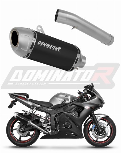 exhaust muffler DOMINATOR S6 Shorty BLACK fits to Yamaha YZF R6 2003  2005