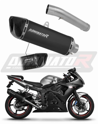 wydech tłumik DOMINATOR Homologowany HP6 CZARNY pasujący do motocykla Yamaha YZF R6 2003 - 2007 5