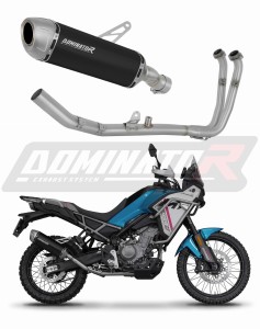 CF MOTO 450 MT 2024 - 2025 (Euro 5+) Full Exhaust System Collector Silencer S6 BLACK + dB killer