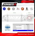 complete exhaust system with muffler DOMINATOR Full System titanium HP8 fits to Yamaha YZF R125 2021  2024 5