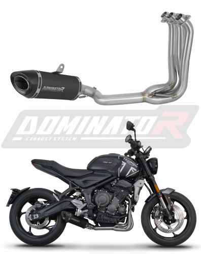 complete exhaust system with muffler DOMINATOR Full System HP8 BLACK fits to Triumph Trident 660 2021  2024