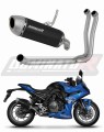 kompletny układ wydechowy z tłumikiem DOMINATOR Full System S6 CZARNY pasujący do motocykla Suzuki GSX-8S / 8R 2022 - 2024