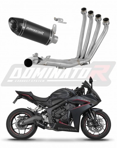 kompletny układ wydechowy z tłumikiem DOMINATOR Full System HP8 CZARNY pasujący do motocykla Honda CBR 650 R / E-Clutch 2024 - 2025 6