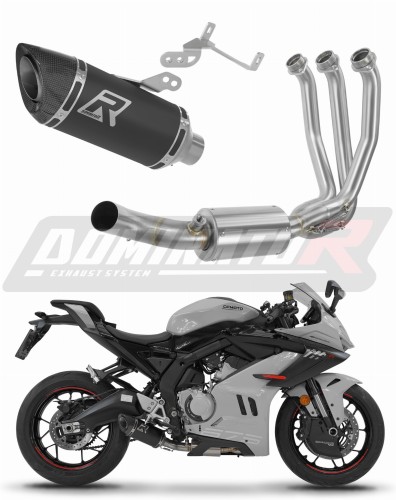complete exhaust system with muffler DOMINATOR Full System HP8 BLACK fits to CF MOTO 675 SRR 2024  2026