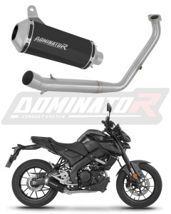 Yamaha MT 125 2021 - 2024 Full Exhaust System Collector Silencer OV G2 BLACK + dB killer