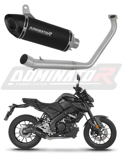 complete exhaust system with muffler DOMINATOR Full System HP8 BLACK fits to Yamaha MT 125 2020