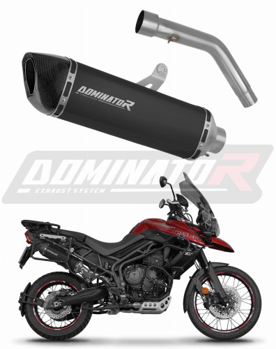 exhaust muffler DOMINATOR HP6 BLACK fits to Triumph Tiger 800 XCA 2018  2020