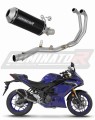kompletny układ wydechowy z tłumikiem DOMINATOR Full System OV G2 CZARNY pasujący do motocykla Yamaha YZF-R3 2025 - 2026