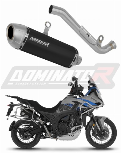 exhaust muffler DOMINATOR S6 BLACK fits to Zontes 703F 2025  2026