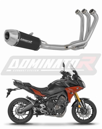 complete exhaust system with muffler DOMINATOR Full System S3 BLACK fits to Yamaha MT 09 Tracer 900 / GT 2015  2020