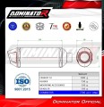 complete exhaust system with muffler DOMINATOR Full System S3 BLACK fits to Yamaha MT 125 2021  2024 7