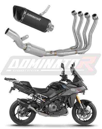 kompletny układ wydechowy z tłumikiem DOMINATOR Full System HP6 CZARNY EX pasujący do motocykla Suzuki GSX-S 1000 GX 2025 - 2026