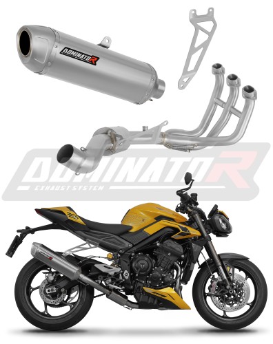 kompletny układ wydechowy z tłumikiem DOMINATOR Full System S6 pasujący do motocykla Triumph Street Triple 765 RS 2024 - 2025 5
