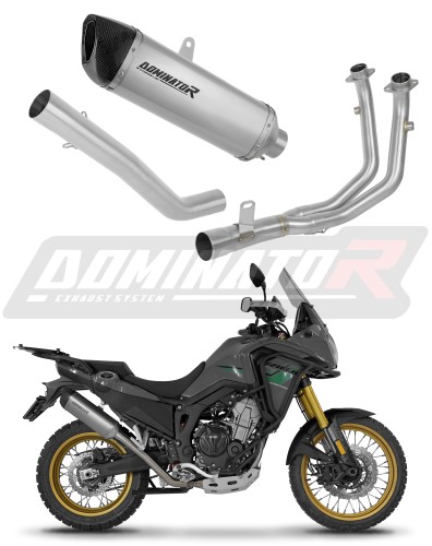 kompletny układ wydechowy z tłumikiem DOMINATOR Full System Tytanowy HP6 pasujący do motocykla Rieju Aventura 500 2023 - 2026
