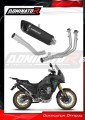 kompletny układ wydechowy z tłumikiem DOMINATOR Full System HP6 CZARNY pasujący do motocykla Rieju Aventura 500 2023 - 2026 2