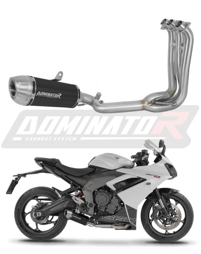 complete exhaust system with muffler DOMINATOR Full System S3 BLACK fits to Triumph Daytona 660 2024  2026